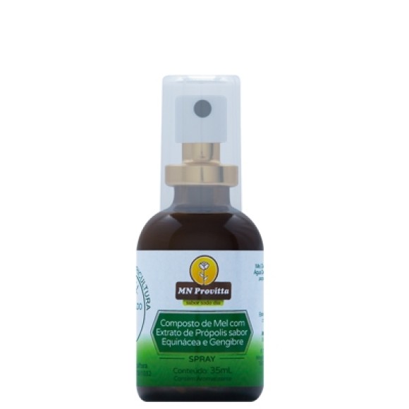 COMPOSTO DE MEL E EXTRATO DE PRÓPOLIS SABOR EQUINACEA E GENGIBRE, 35ML