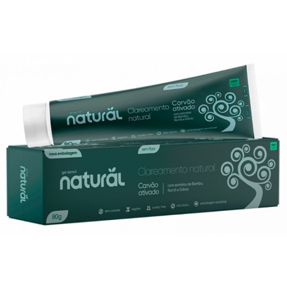 CREME DENTAL NATURAL CARVAO ATIVADO 80G