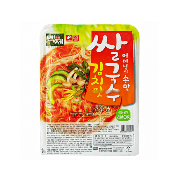 BAEKJAE MACARRAO DE ARROZ SABOR KIMCHI 92G