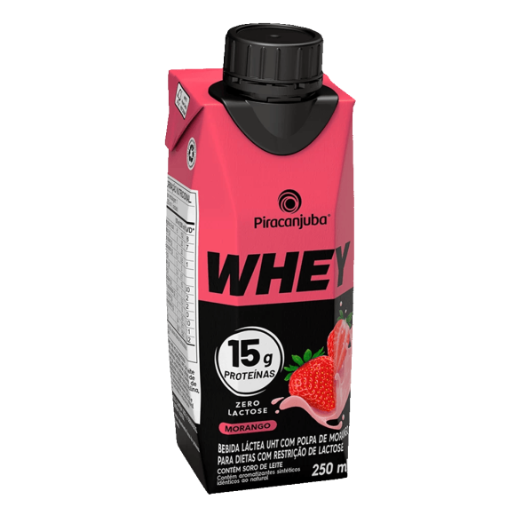 PIRACANJUBA WHEY MORANGO 250ML