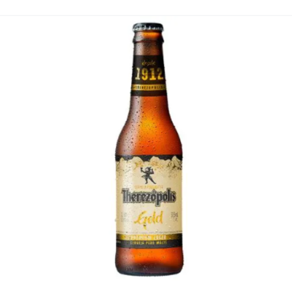 Cerveja Therezópolis Gold Premium Lager.