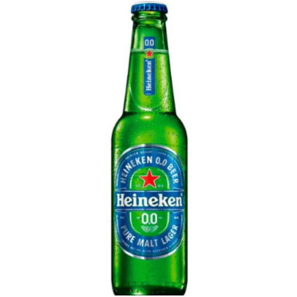 Cerveja Heineken 0,0% Álcool Long Neck.