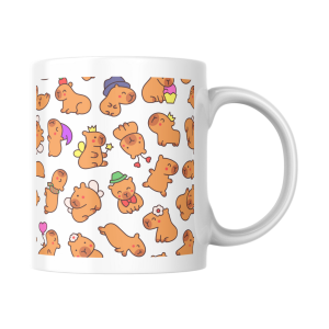 EMI CANECA DE PORCELANA CAPIVARAS DIVERTIDAS