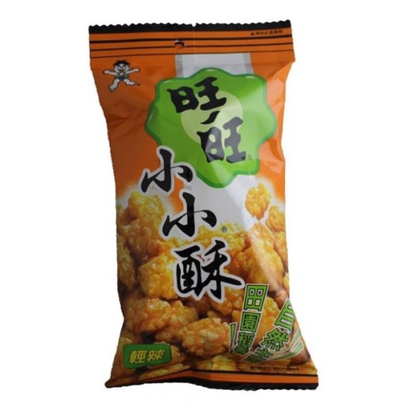 WANT WANT MINI FRIED LIGHT SPICY CRACKER - BISCOITO DE ARROZ 60G