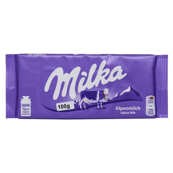 MILKA ALPENMILCH CHOCOLATE AO LEITE 100G