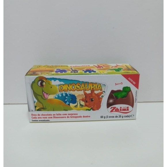 OVOS DE CHOCOLATE DINOSAURIA COM SUPRESA 60G